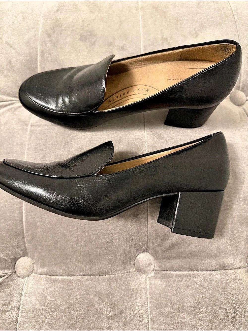 LifeStride Devyn Block Heel Loafer Black
